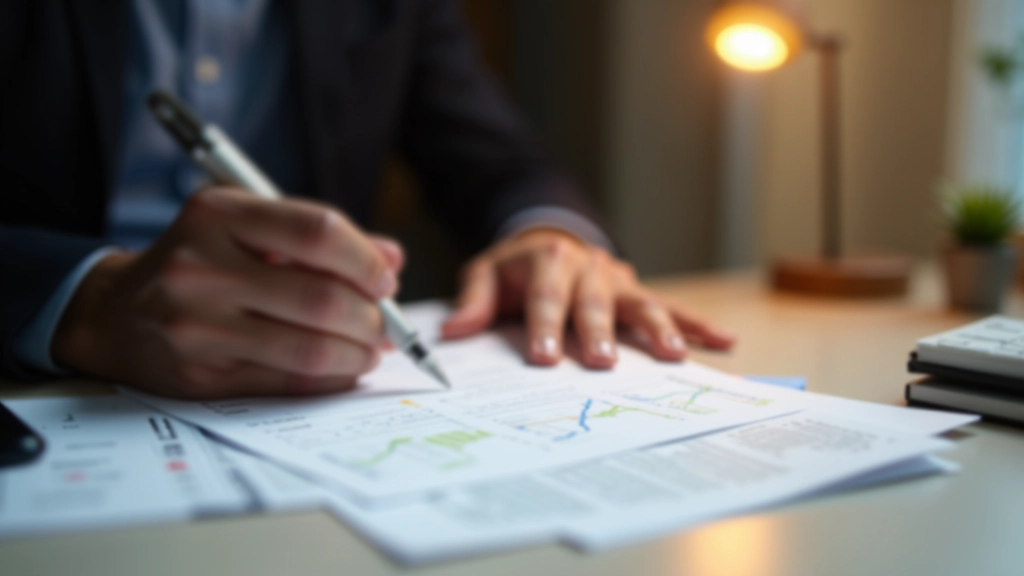 Financial planning documents spread on desk
